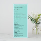 Bruid & Co Wedding Suite Elegante Ceremonie Bruid Programmakaart (Staand voorkant)