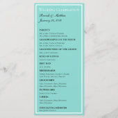 Bruid & Co Wedding Suite Elegante Ceremonie Bruid Programmakaart (Voorkant)