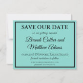 Bruid & Co Wedding Suite Modern Blauwgroen Blauw Save The Date (Voorkant)