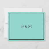 Bruid & Co Wedding Suite Modern Blauwgroen Blauw Save The Date (Achterkant)