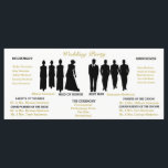 BRUID & CO Wit & Goud Polka Dot Trouwfeest Programmakaart<br><div class="desc">Begin je feest met deze leuke rackkaart voor het bruiloft,  perfect voor je bruidfeest. Pas het aan zoals u kiest. Zoek naar het coördineren van enveloppen,  postzegels en andere leuke partijideeën die allemaal deel uitmaken van het Polka Dot Party collectie.</div>