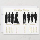 BRUID CO Zwart & Goud Polka Dot Bruiloft Kaart (Achterkant)