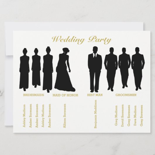 BRUID CO Zwart & Goud Polka Dot Bruiloft Kaart (Achterkant)