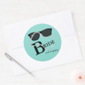 Bruid & Company Diamonden Tiara Feestje Ronde Sticker (Envelop)
