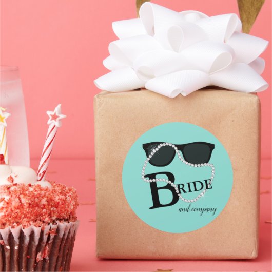 Bruid & Company Diamonden Tiara Feestje Ronde Sticker (Feest)