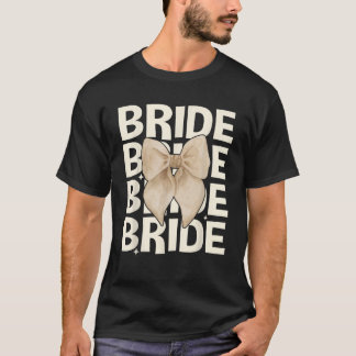 Bruid Coquette Boog Vrijgezellenfeest Bruiloft Mat T-shirt