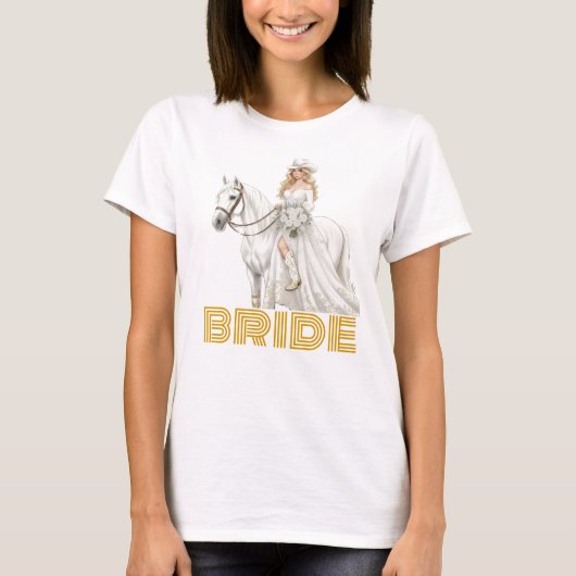 bruid cowgirl t-shirt (Voorkant)