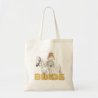 bruid cowgirl tote bag