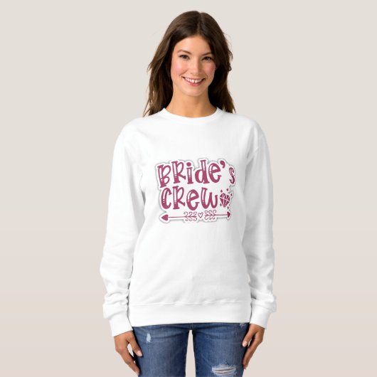 bruid crew schattig sweatshirt (Voorkant volledig)