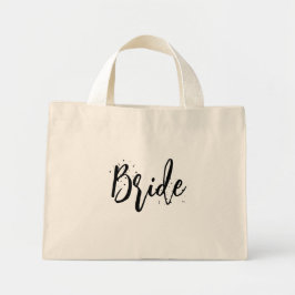 Bruid Cute Leuke Kalligrafie Script Eenvoudig Zwar Mini Tote Bag
