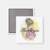 BRUID  dank je huwelijksgeschenk Magneet (Voorkant / Achterkant)