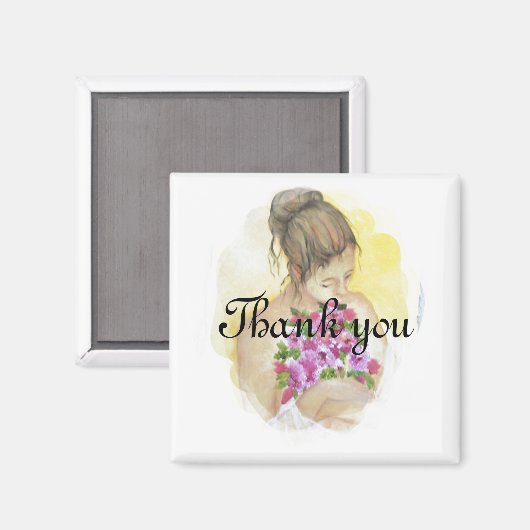 BRUID  dank je huwelijksgeschenk Magneet (Voorkant / Achterkant)