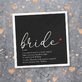 Bruid Definitie Bruidsfeest Script Rode Hart Servet
