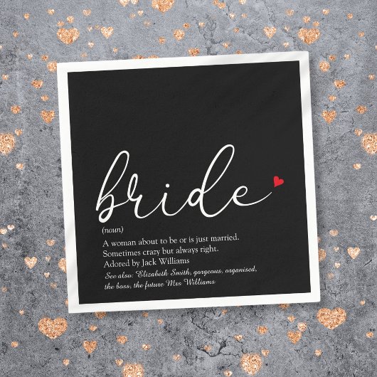 Bruid Definitie Bruidsfeest Script Rode Hart Servet