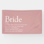 Bruid Definitie Bruidsfeest Stof Roze Spandoek (Horizontaal)