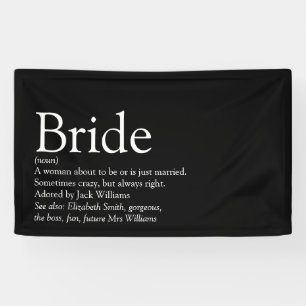 Bruid Definitie Bruidsfeest Zwart En Wit Spandoek
