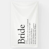 Bruid Definitie Bruidsuitnodiging Huwelijk Spandoek (Verticaal)