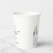 Bruid Definitie  Bruidsuitnodiging Script Modern Papieren Bekers (Rechts)