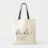 Bruid Definitie Bruidsuitnodiging Trouwen Tote Bag (Voorkant)