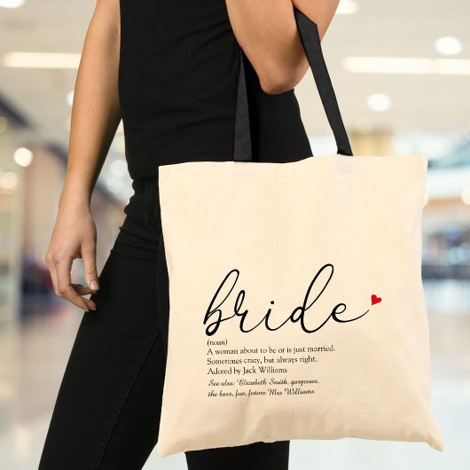 Bruid Definitie Bruidsuitnodiging Trouwen Tote Bag