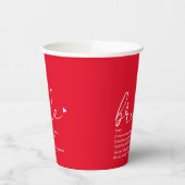 Bruid Definitie Bruiloft Rode Papieren Bekers (Links)