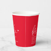 Bruid Definitie Bruiloft Shower Rood Papieren Bekers (Rechts)