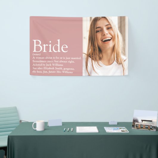 Bruid Definitie Foto Bruidsfeest Trouwen Spandoek (Beurs)