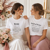 Bruid Definitie T-Shirt | Gepersonaliseerd Bruid C