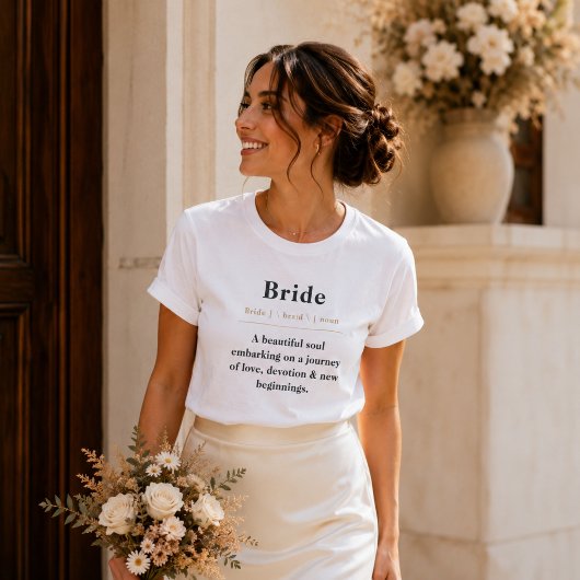 Bruid Definitie T-Shirt | Gepersonaliseerd Bruid C