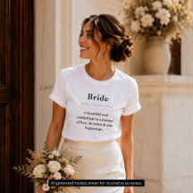Bruid Definitie T-Shirt | Gepersonaliseerd Bruid C