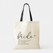 bruid definitie Vrijgezellenfeest bruiloft Tote Bag (Achterkant)