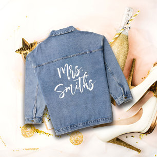 Bruid Denim Jas, Gepersonaliseerd gepersonaliseerd Denim Jacket