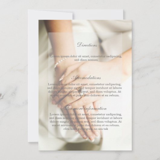 Bruid Diamanten Ring Bruiloft Richting Kaart (Voorkant)