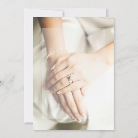 Bruid Diamanten Ring Bruiloft Richting Kaart (Achterkant)