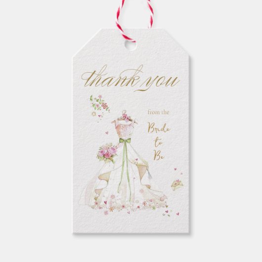 Bruid die Bloost Bruid Wordt Cadeaulabel (Voorkant)