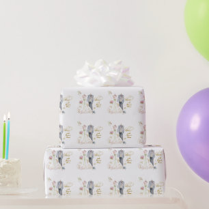 Bruid die bloost in bloei Cheert Bruid & Bruidegom Cadeaupapier
