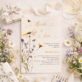 Bruid die bruid wordt wilde bloem geel beige bruil kaart