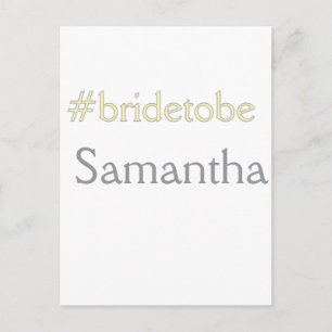 bruid die gaat trouwen hashtag vrijgezellenfeest b briefkaart