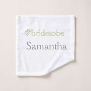 bruid die gaat trouwen hashtag vrijgezellenfeest b washandje