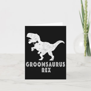 Bruid Dinosaurus Rex Groomsaurus Bruidegom Verlovi Kaart