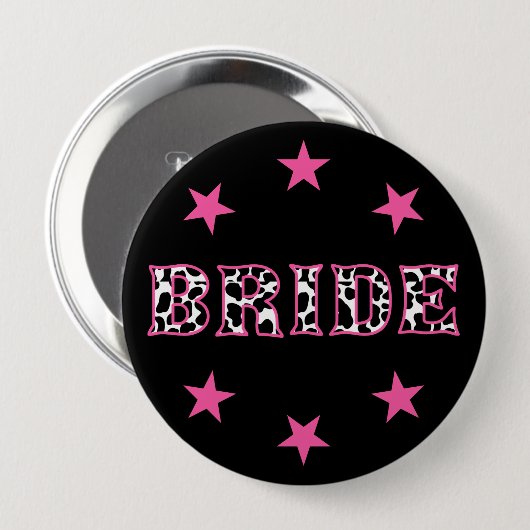 Bruid Disco Cowgirl Bachelorette Feest Ronde Button 4,0 Cm (Voorkant /achterkant)