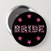 Bruid Disco Cowgirl Vrijgezellenfeest Ronde Button 4,0 Cm (Voorkant /achterkant)