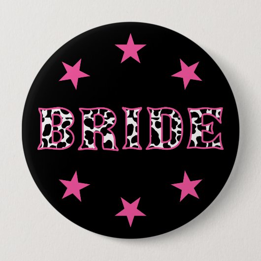 Bruid Disco Cowgirl Vrijgezellenfeest Ronde Button 4,0 Cm (Voorkant)