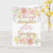 bruid dochter bruiloft dag gefeliciteerd kaart (Gele Bloem)