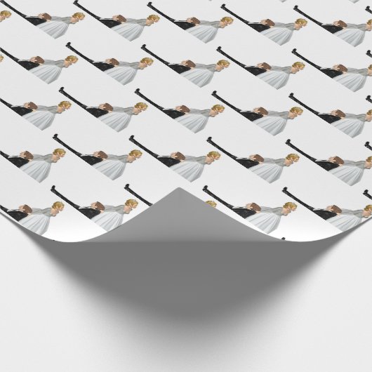 bruid dragggroom cadeaupapier (Hoek)