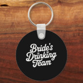 Bruid Drink Team Bachelorette Feest Fun Bruiloft Sleutelhanger (Voorkant)