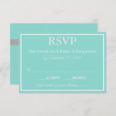 BRUID een vleugje zilver traditionele bruiloft sui RSVP Kaartje (Voorkant / Achterkant)