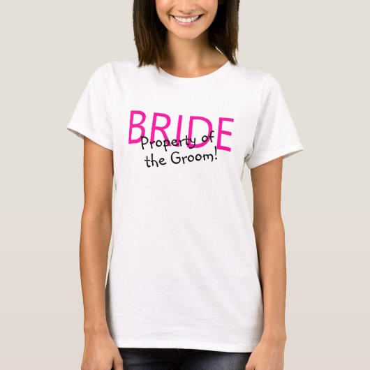 Bruid (eigendom van de bruidegom) t-shirt (Voorkant)