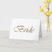 Bruid Elegant goud script chique witte tafel plaat Kaart (Gele Bloem)