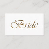 Bruid Elegant gouden script Gereserveerde Trouwtaf Plaatskaartje (Achterkant)